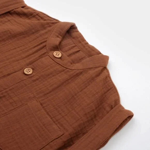 100% Organic Cotton Sleveless Romper - Picture 14 of 14